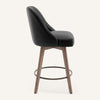 Clinton Counter Stool in Black Hron Leather