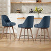 Clinton Counter Stool in Blue Urza Leather