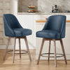 Clinton Counter Stool in Blue Urza Leather