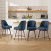 Clinton Counter Stool in Blue Urza Leather