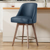 Clinton Counter Stool in Blue Urza Leather