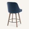 Clinton Counter Stool in Blue Urza Leather