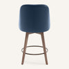 Clinton Counter Stool in Blue Urza Leather
