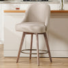 Clinton Counter Stool in Brown Bena Fabric