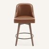 Clinton Counter Stool in Brown Mara Leather