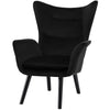 Cortis armchair, Black, 17 3/4"