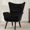 Cortis armchair, Black, 17 3/4"