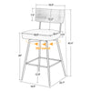Corvina bar stool bar height dimensions