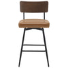 Corvina Bar Stool in Brown Afus Leather, Counter Height