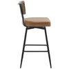Corvina Bar Stool in Brown Afus Leather, Counter Height