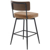 Corvina Bar Stool in Brown Afus Leather, Counter Height