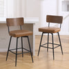 Corvina bar stool with backrest, Brown/Bar Height