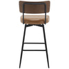 Corvina bar stool with backrest, Brown/Bar Height