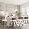 Corvina bar stool, Cream Ribol Leather/Counter Height