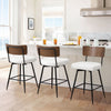 Corvina bar stool, Cream Ribol Leather/Counter Height