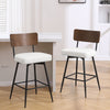Corvina bar stool, Cream Ribol Leather/Counter Height