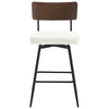Corvina bar stool, Cream Ribol Leather/Counter Height