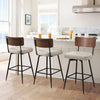 Corvina Bar Stool in Moonlight Sarma Leather, Bar Height