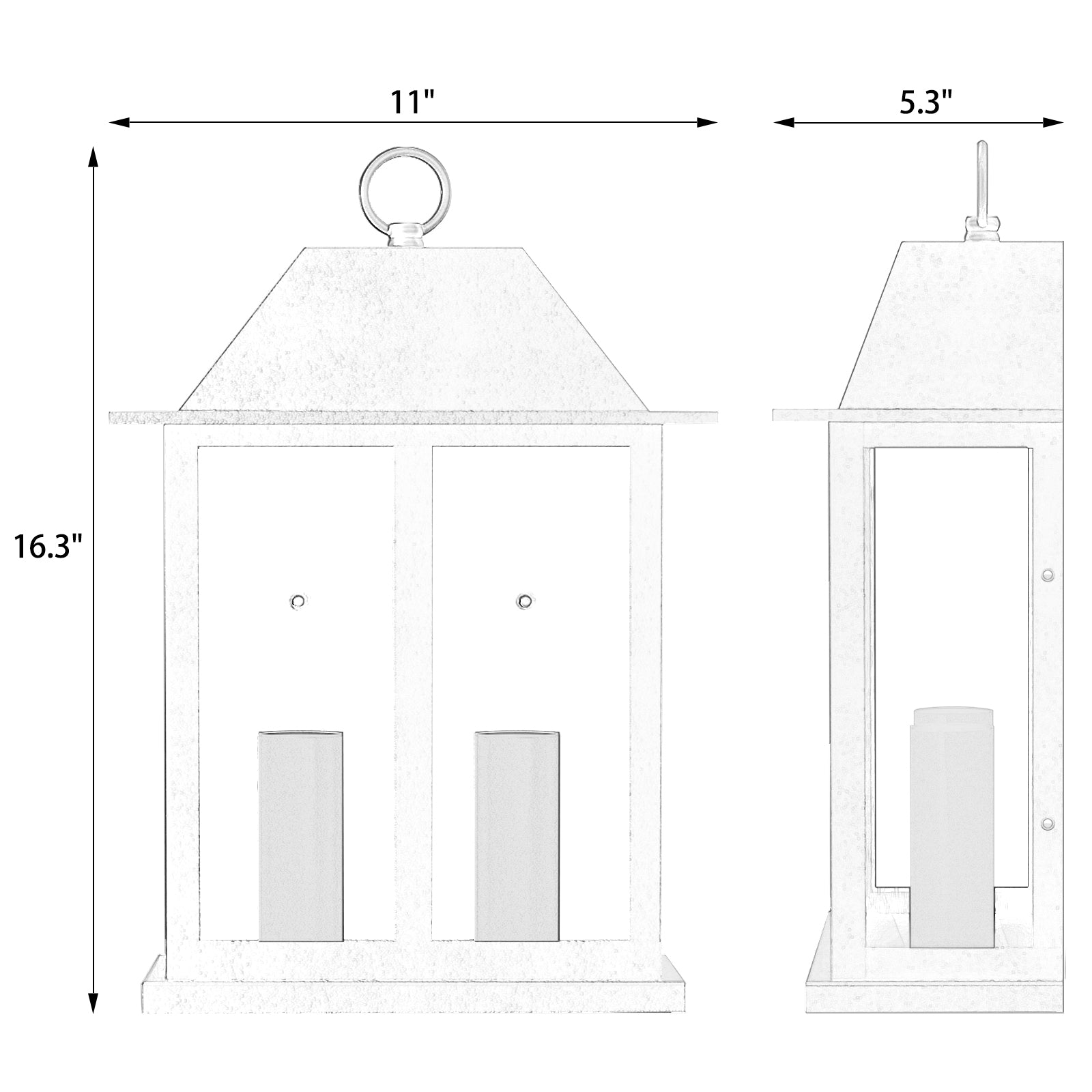 Csaba outdoor wall light large dimensions