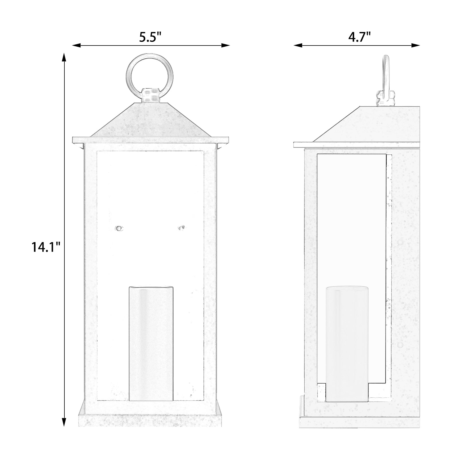 Csaba outdoor wall light small dimensions