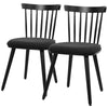 Dark lager dining chair, Black-Black cushion, 18 1/8"