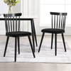 Dark lager dining chair, Black-Black cushion, 18 1/8"