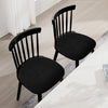 Dark lager dining chair, Black-Black cushion, 18 1/8"