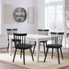 Dark lager dining chair, Black-Black cushion, 18 1/8"