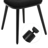 Dark lager dining chair, Black-Black cushion, 18 1/8"