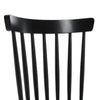 Dark lager dining chair, Black-White cushion, 18 1/8"