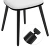 Dark lager dining chair, Black-White cushion, 18 1/8"