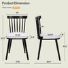 Dark lager dining chair, Black-White cushion, 18 1/8"