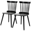 Dark lager dining chair, Black-No cushion, 18 1/8"