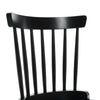 Dark lager dining chair, Black-No cushion, 18 1/8"