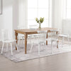 Dark lager dining chair, White-No cushion, 18 1/8"