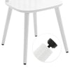 Dark lager dining chair, White-No cushion, 18 1/8"