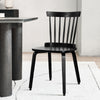 Dark Lager II Dining Chair in Black Frame