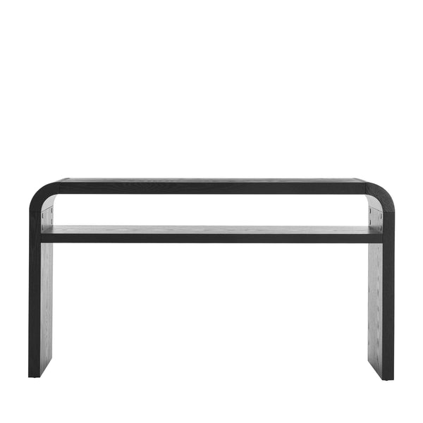 Darlha Console Table in Black Oak Veneer