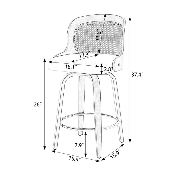 Domina counter stool dimensions