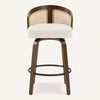 Domina II Counter Stool in Cream Hron Leather