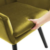 Dorio armchair, Straw yellow, 18 1/2"