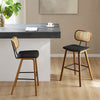 Dorsa bar stool, Black Hron Leather