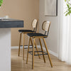 Dorsa bar stool, Black Hron Leather