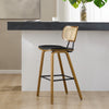 Dorsa bar stool, Black Hron Leather