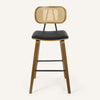 Dorsa bar stool, Black Hron Leather