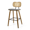 Dorsa bar stool, Gray Hron Leather