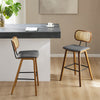 Dorsa bar stool, Gray Hron Leather