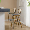 Dorsa bar stool, Gray Hron Leather