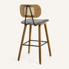 Dorsa bar stool, Gray Hron Leather