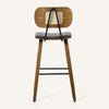 Dorsa bar stool, Gray Hron Leather